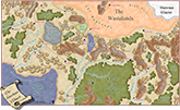 CC3 fantasy map, pastel style