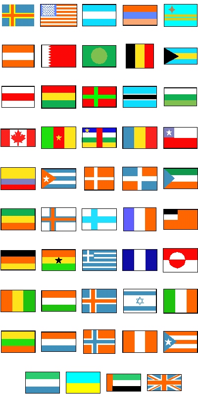 Selected world flags